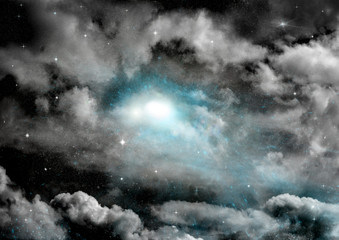 Obraz premium galaxy in a free space. 3D rendering