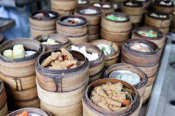 Dimsum, The oriental culture meal, are look yummy and attractive.
