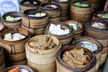 Dimsum, The oriental culture meal, are look yummy and attractive.