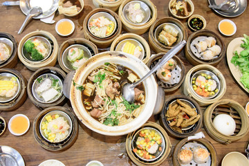 Dimsum, The oriental culture meal, are look yummy and attractive.