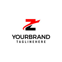 initial letter Z logo with slice element graphic vector template