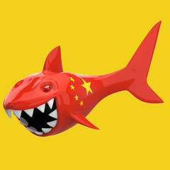 Shark concept - 3D Illustration