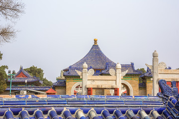 Looking over the roofs of the Kitchen for Sacrifice in the Temple of Heaven