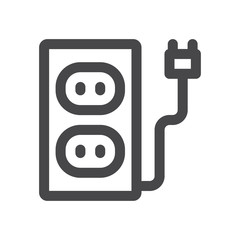 Socket vector icon, simple car sign.