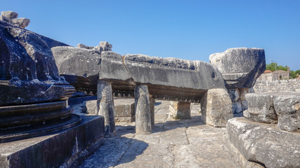 Apollon temple - Ruins of the Temple of Apollo in Didim, Turkey-