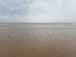 Atlantic Ocean shore in Normandy