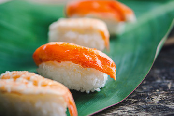 sushi set closeup ,Japanese food closeup 