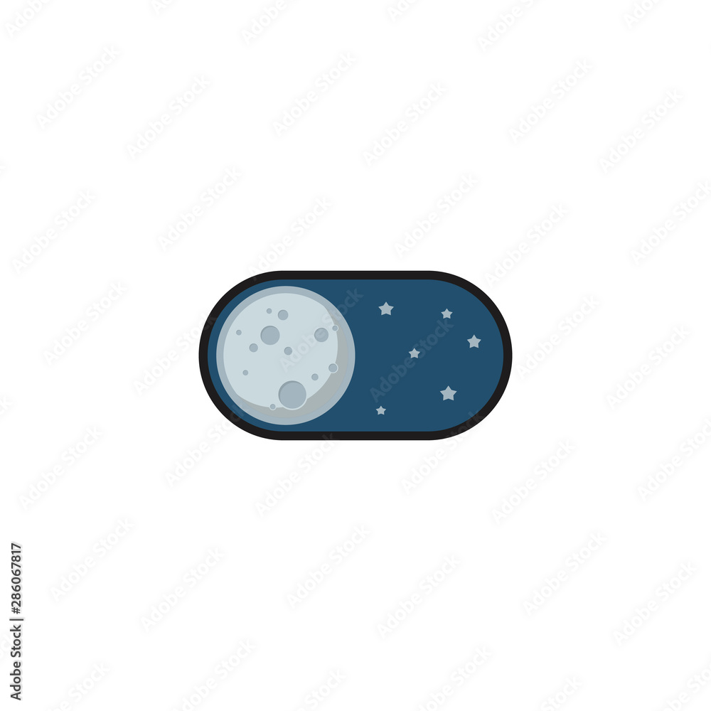 Wall mural night mode application icon