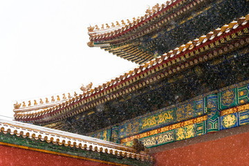 Under the snow of the Forbidden City
