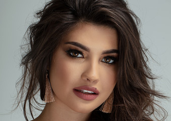 Glamour portrait of beautiful woman.