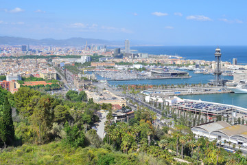 Spain. Top-view of Barcelona