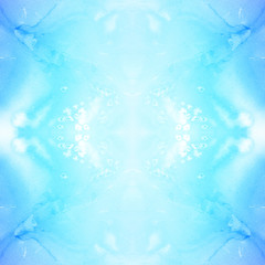 Seamless pattern with Boho tie-dye watercolor paper textured background. Hippie style. Textile effect. Kalaidoscope.