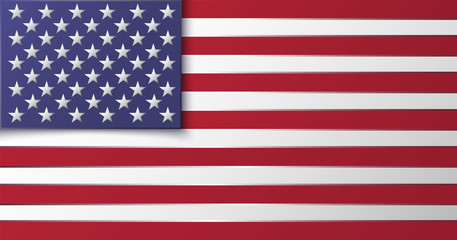 Flag of the United States of America. Vector image .