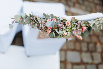Blumenschmuck am Hochzeitstag Florist Eukalyptus