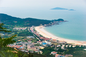 Fototapeta premium Laoshan Yangkou Scenic Area overlooks Qingdao