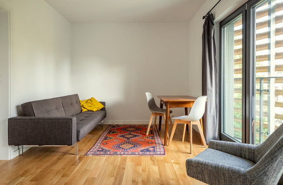 Modern interior design. Living room of a small apartment