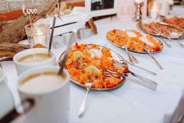 Caterer Abendessen Snacks Tischdekoration Hochzeit Restaurant