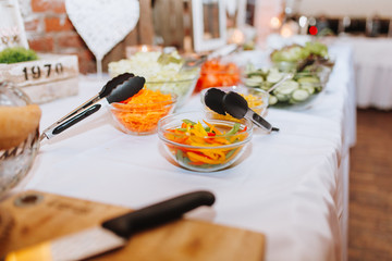 Caterer Abendessen Snacks Tischdekoration Hochzeit Restaurant