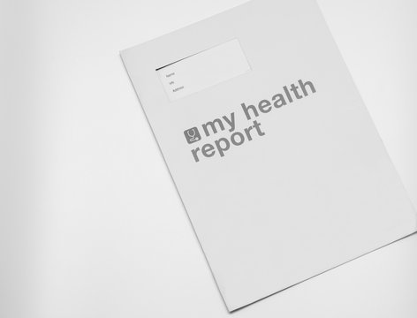 The Medical Report On White Background