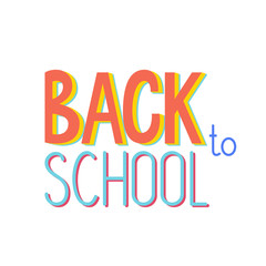 Vector illustration of back to school banner design, text sign. Bright colors. For School autumn sale, presentation, 1 September template, web.