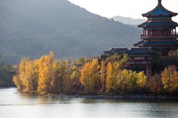 Beijing Ming Tombs Reservoir Autumn Landscape