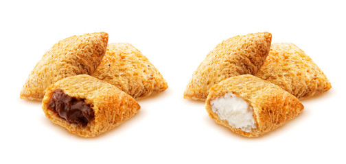 Sweet corn pads isolated on white background © xamtiw