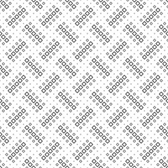 Obraz premium Geometrical seamless square pattern background design - black and white abstract vector illustration from diagonal squares