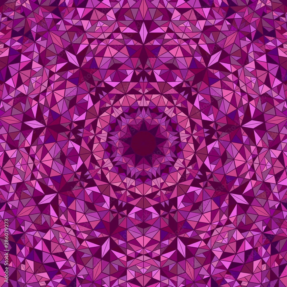 Poster dynamic geometrical radial tiled mosaic mandala background - colorful circular vector illustration w