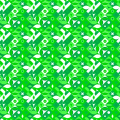 Seamless diagonal curved shape pattern background design - abstract colorful vector graphic