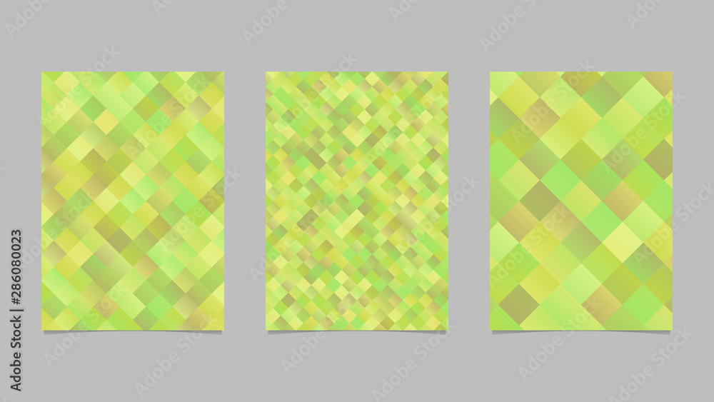 Aufkleber modern trendy square pattern poster template design set - abstract vector page