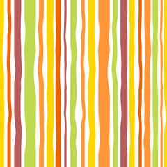 Fun hand drawn stripes seamless vector pattern