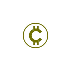 letter c on circle concept ready to use