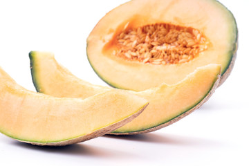 Cut Natural Melon, a healthy product full of vitamins.