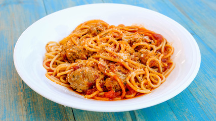 Italian Style Spaghetti with Meatballs
