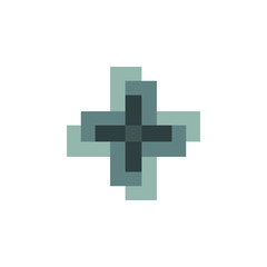 Obraz premium Plus sign with flat color, cross icon grey monochromatic ready to use