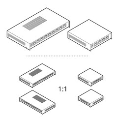 lan switch [schwarz-weiß]