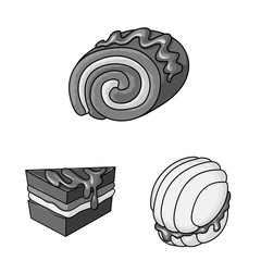 Isolated object of sweet and caramel logo. Collection of sweet and culinary stock symbol for web.