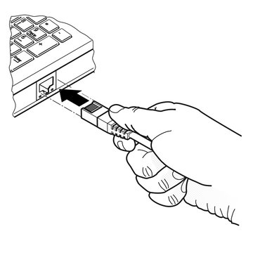 Netzwerkstecker anschliessen [schwarz-wei&szlig;]