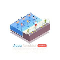 Aqua Aerobics Isometric Composition 