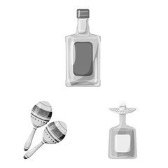 Vector illustration of fajita and fiesta symbol. Collection of fajita and celebration stock symbol for web.