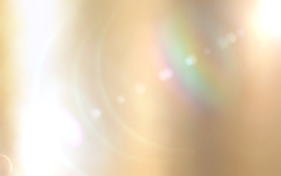 Golden Yellow Light Flare Abstract With Yellow Background 