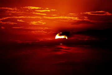 Fototapeta na wymiar mysterious sunset