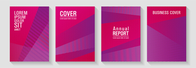 Fototapeta premium Halftone lines placard backgrounds design.