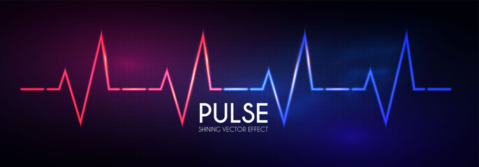 Heart pulse. Healthcare and medical shining design. Life.