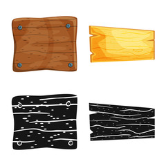 Vector design of raw and forest symbol. Set of raw and hardwood stock symbol for web.