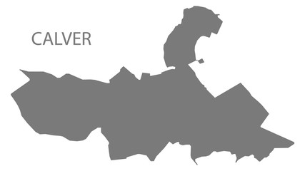 Calver grey ward map of Derbyshire Dales district in East Midlands England UK