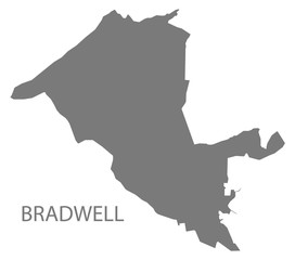 Bradwell grey ward map of Derbyshire Dales district in East Midlands England UK