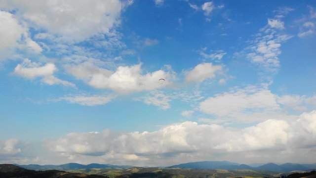Nice view on a blue sky with a cloudy sjy.