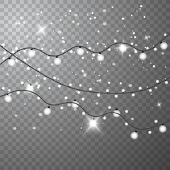 Christmas lights isolated 