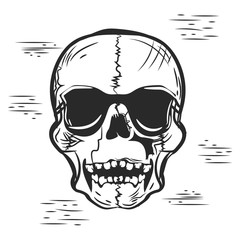 scary skull. vector illustration. perfect for printing on t-shirts.